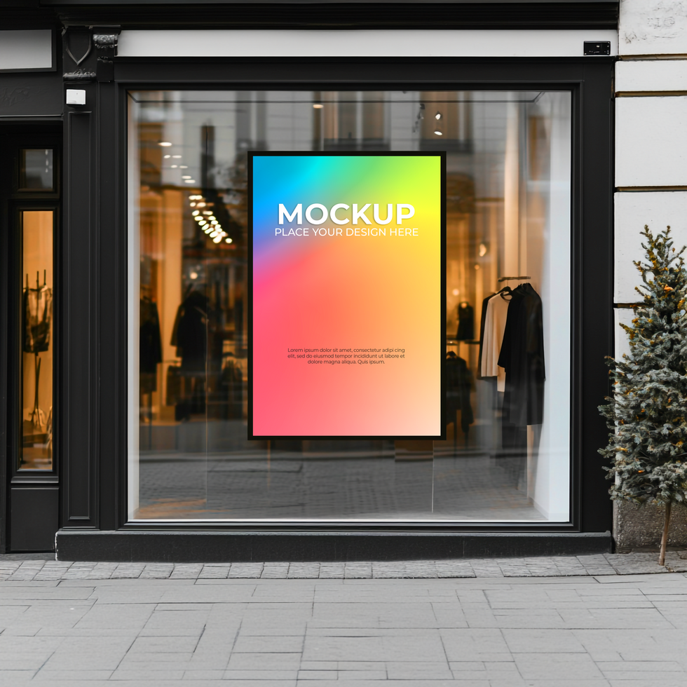 Professional Empty Storefront Mockup for Marketing Designs psd