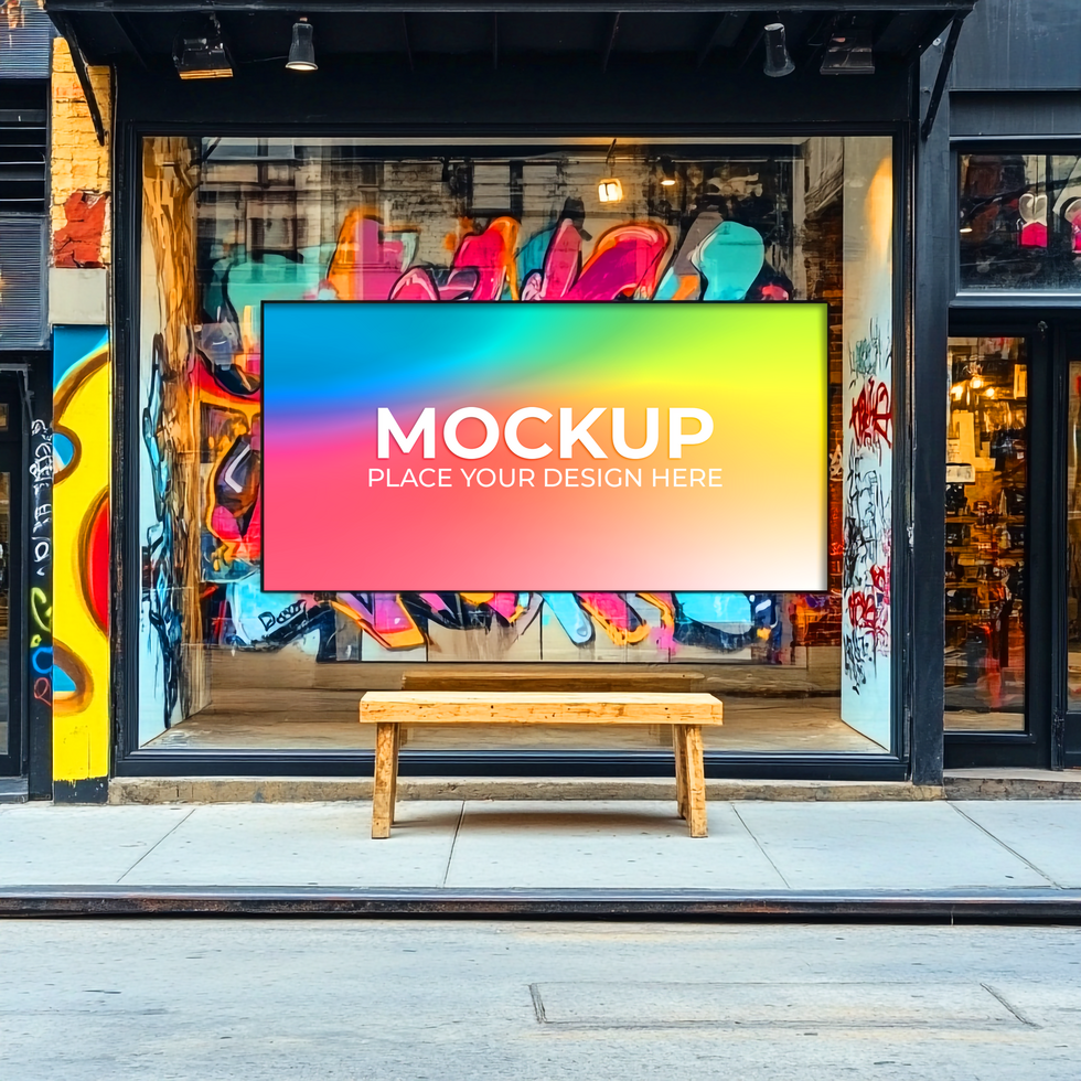 Modern Glass Shopfront Mockup for Business Marketing psd