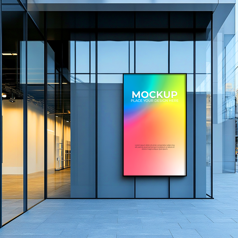 Minimal Blank Business Storefront Mockup for Signage psd