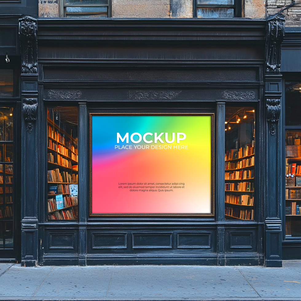 Large Format Storefront Mockup for Business Logos psd