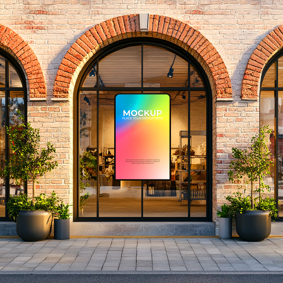 Elegant Storefront Display Mockup for Brand Presentation psd