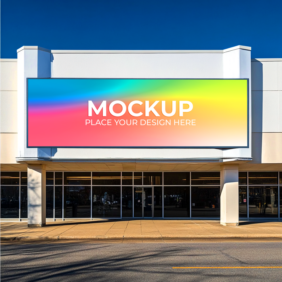 High-Quality Retail Space Mockup for Advertising Needs psd
