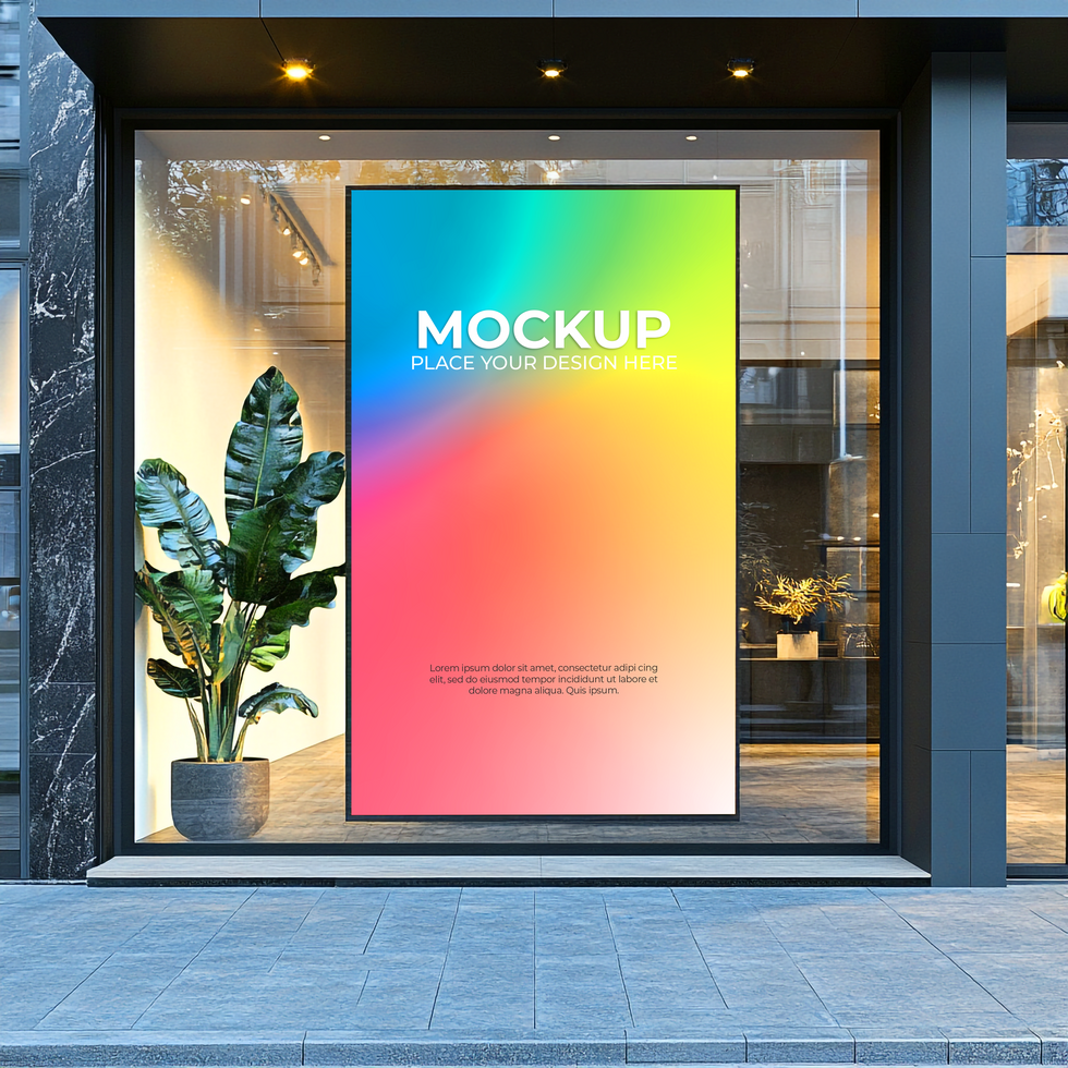 Luxury Retail Shopfront Mockup for Logo and Identity psd