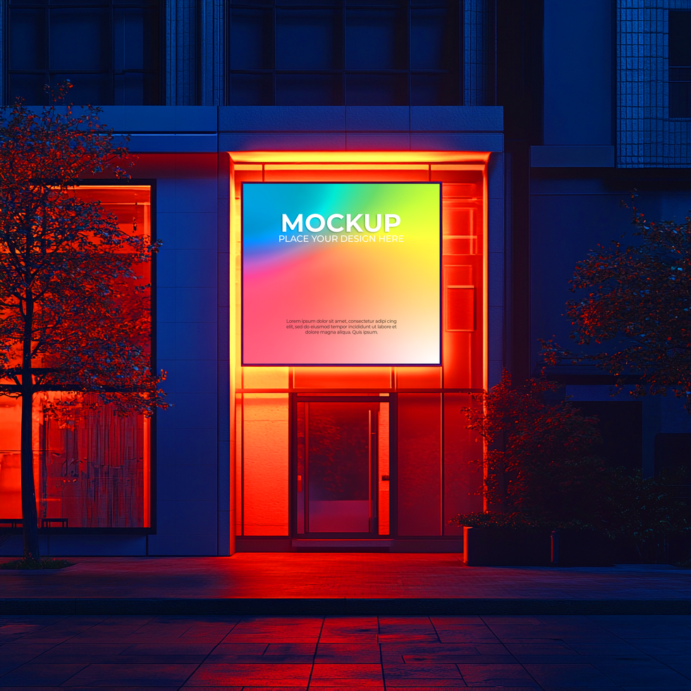 Glass Window Storefront Mockup for Product Showcase psd