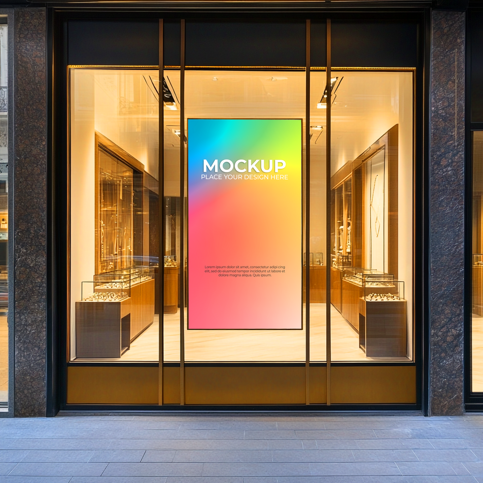 Realistic Empty Storefront Mockup for Company Logo Design psd