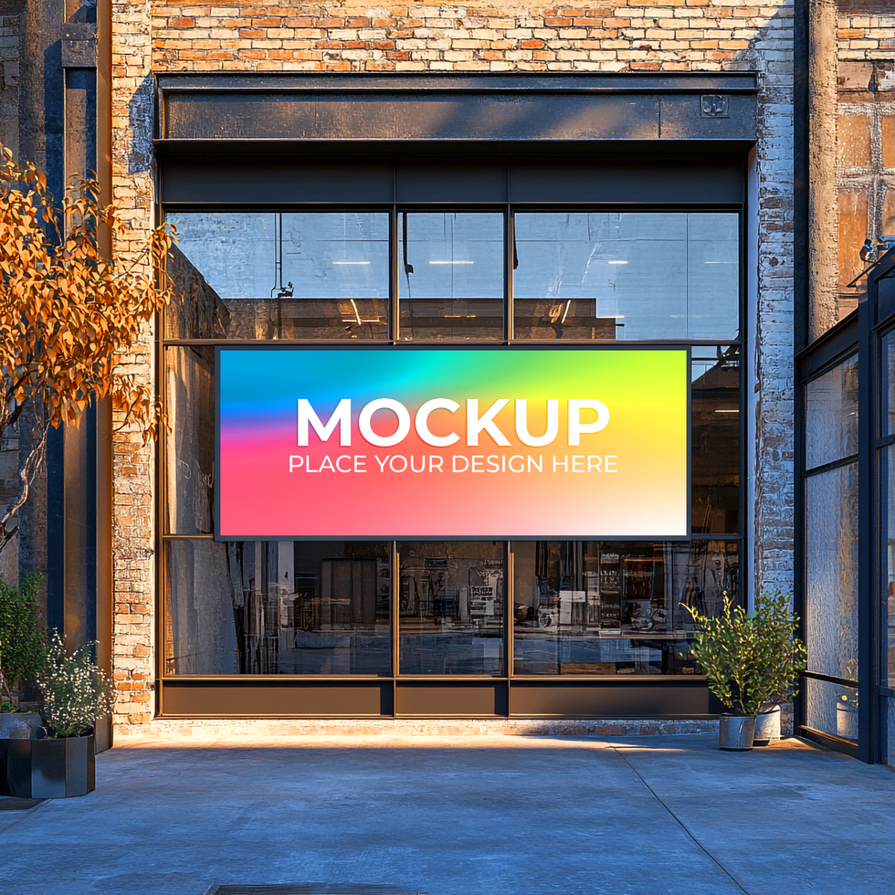 Blank Shop Exterior Mockup for Signboard Presentation psd