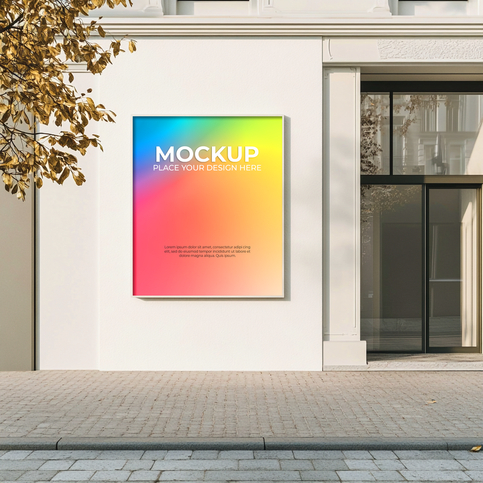 Fully Editable Blank Storefront Mockup for Marketing Materials psd