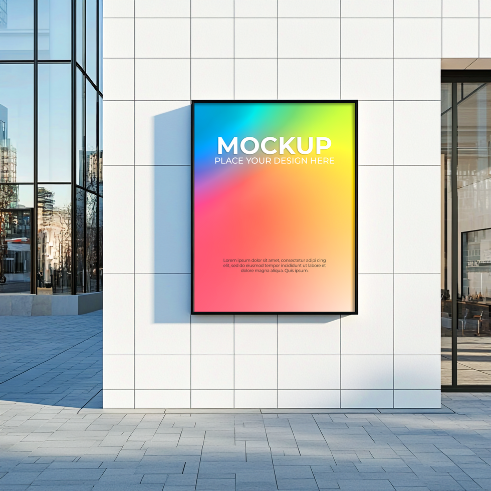 Customizable Storefront Branding Mockup for Business Visibility psd