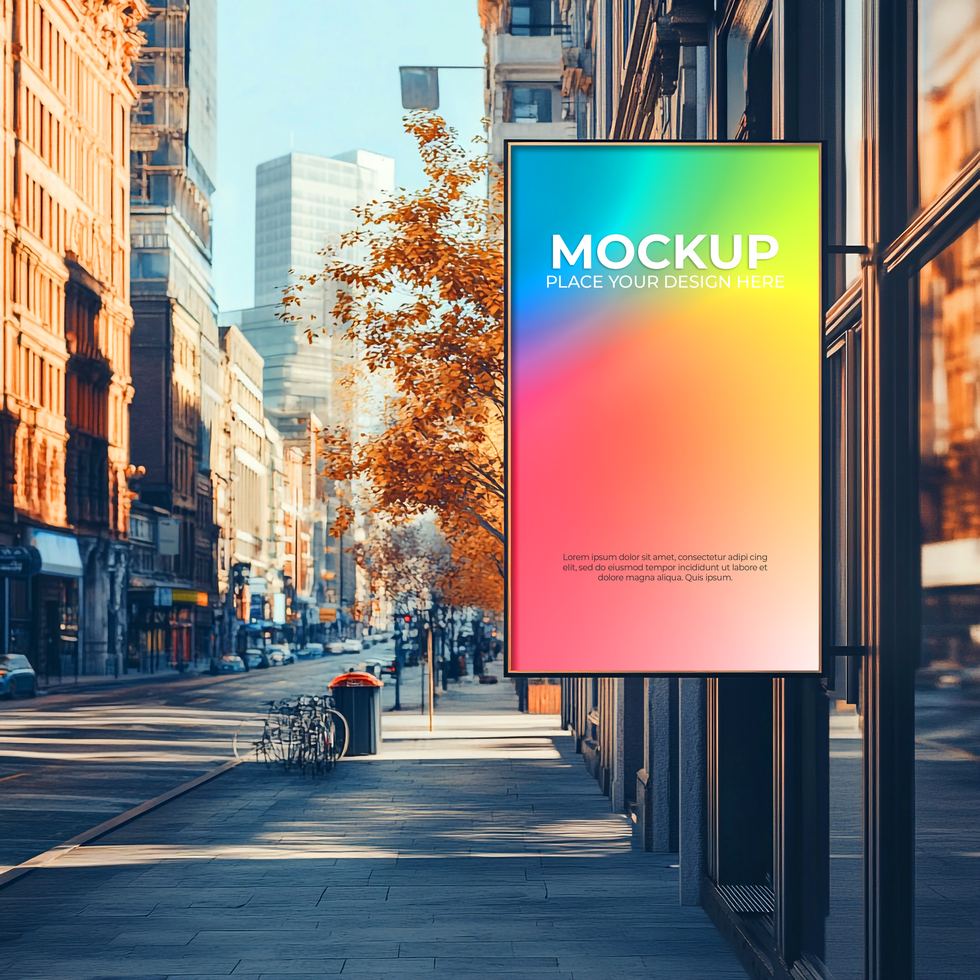 Brand Identity Showcase Storefront Mockup psd