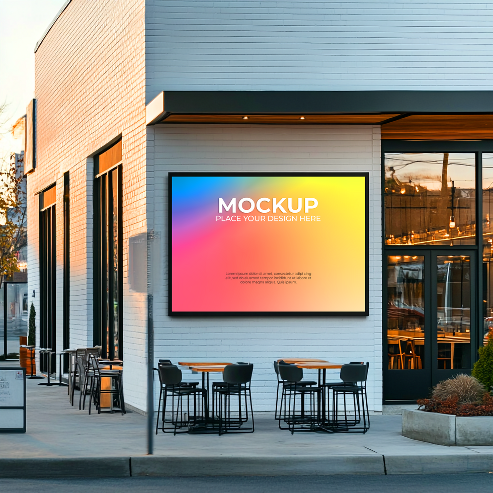 Small Business Storefront Mockup for Sign Placement psd