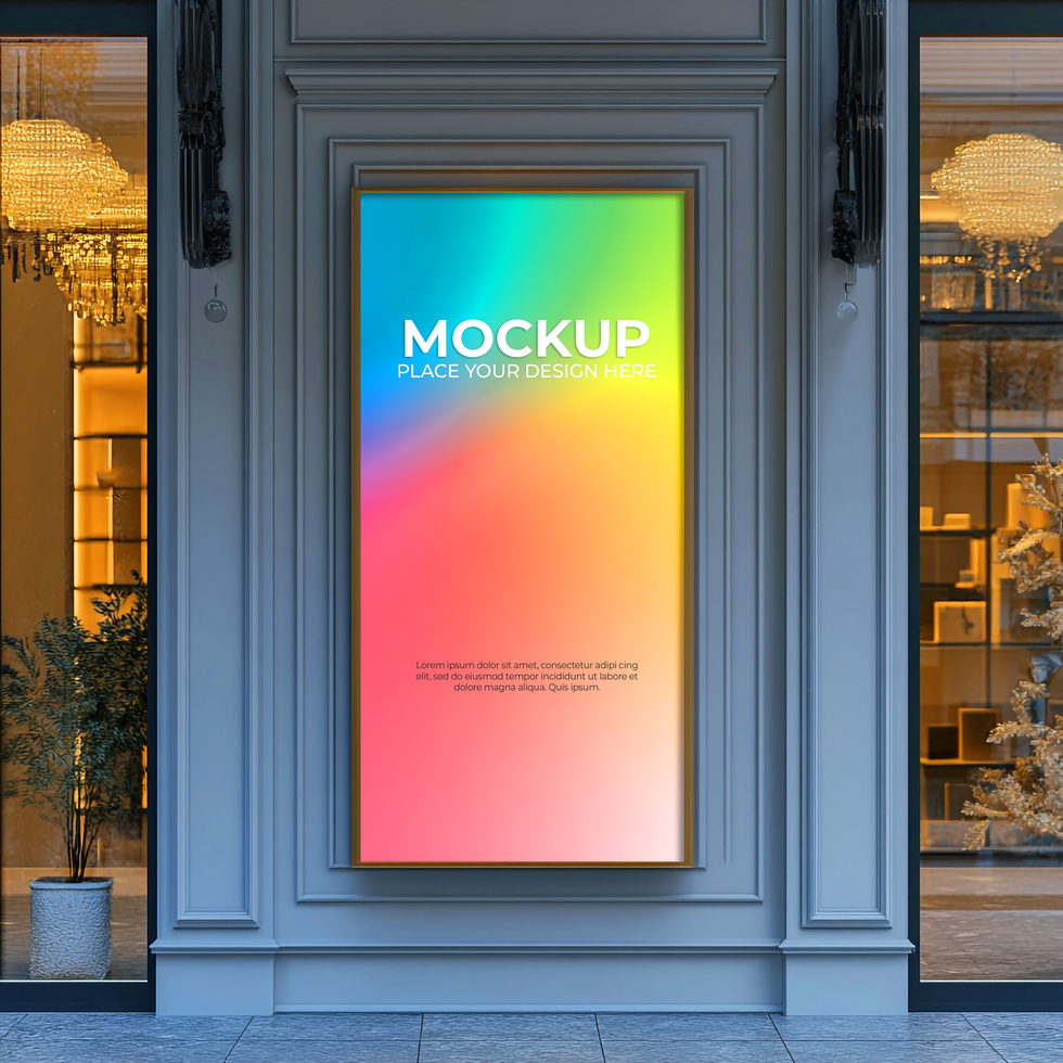 Simple Elegant Storefront Mockup for Outdoor Advertisements psd