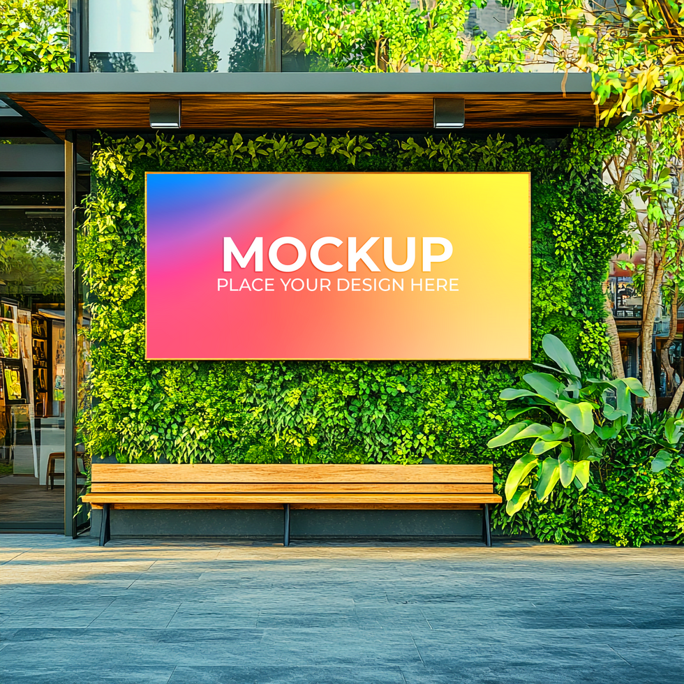 Street View Storefront Mockup for Business Advertisements psd