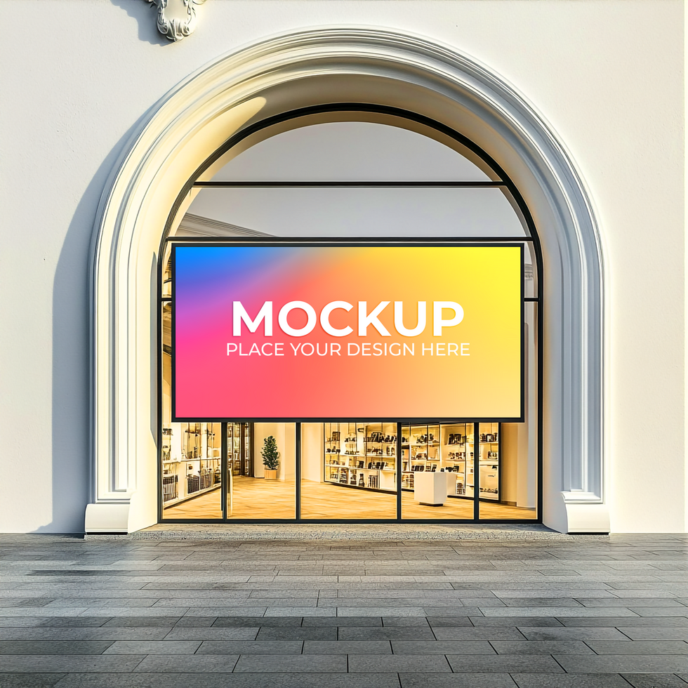 Editable Modern Storefront Mockup for Business Presentations psd
