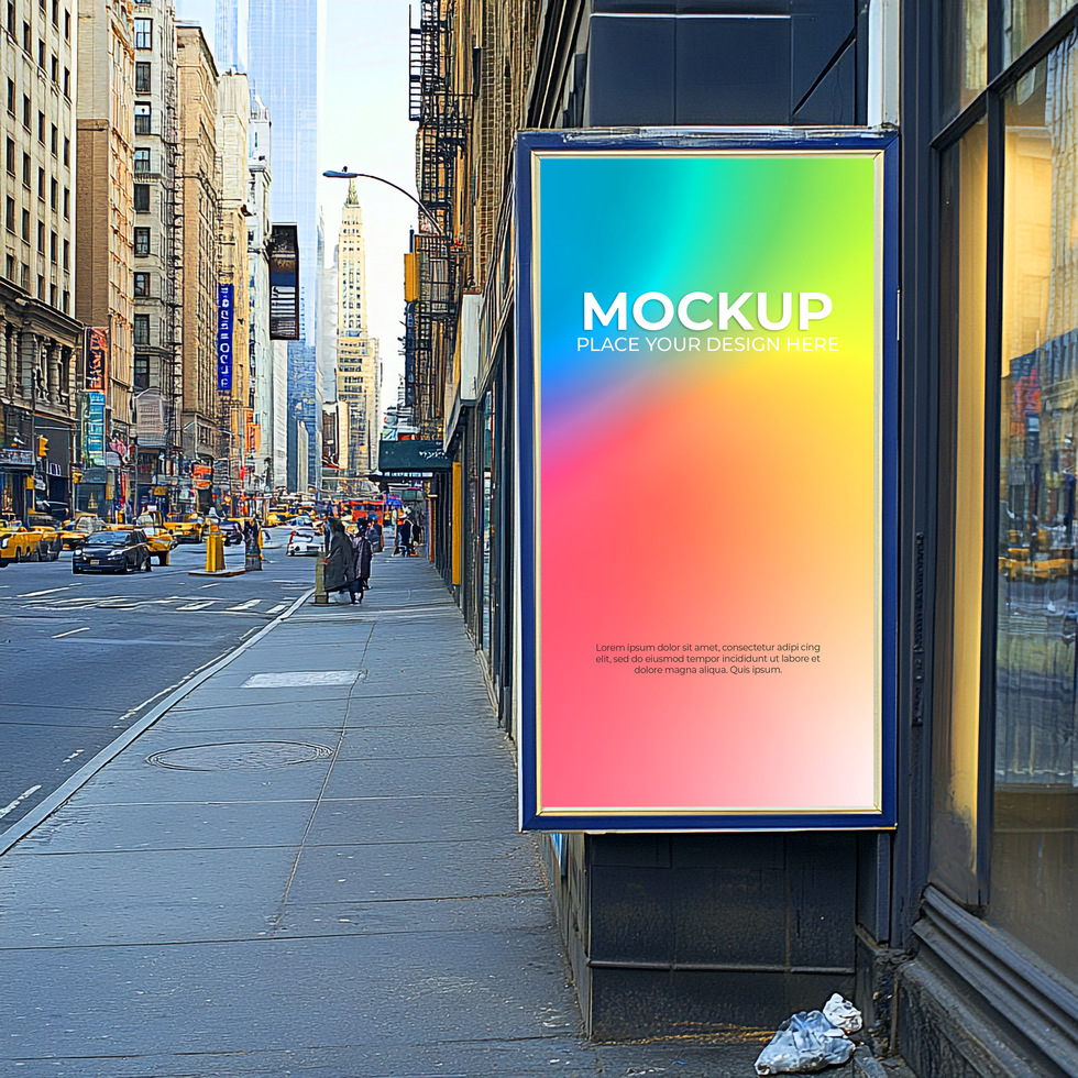 Photorealistic Storefront Mockup for Digital and Print Marketing psd