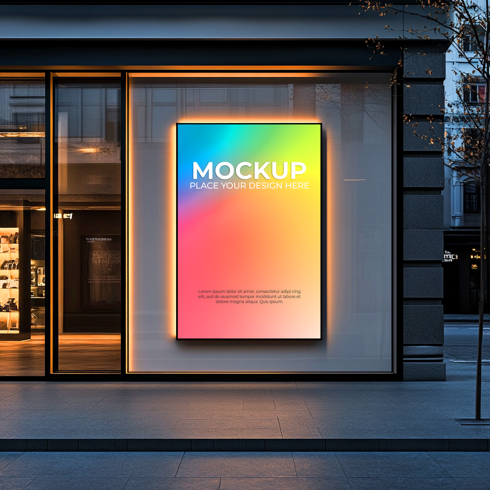 Luxury Storefront Mockup for Professional Brand Showcases psd
