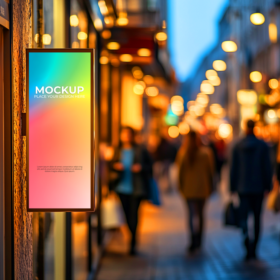Sleek Urban Storefront Mockup for Outdoor Logo Displays psd