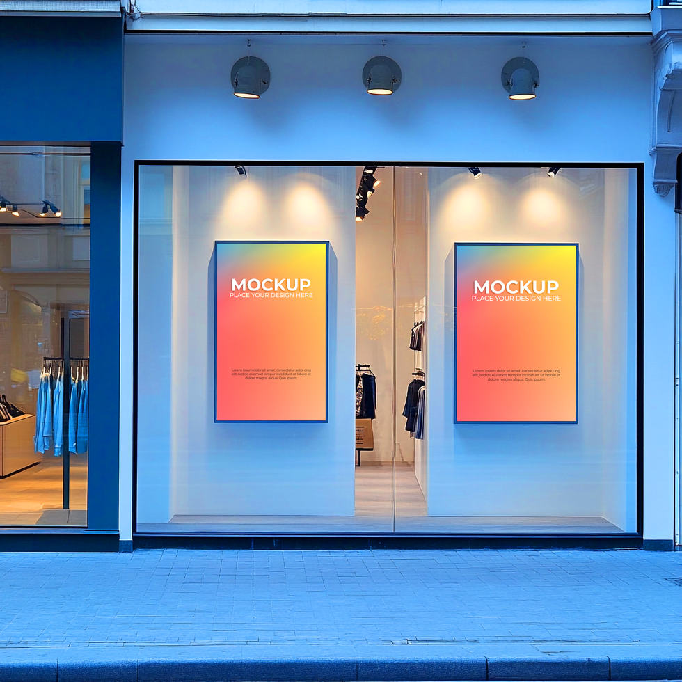 Retail Shopfront Mockup for Professional Business Promotions psd