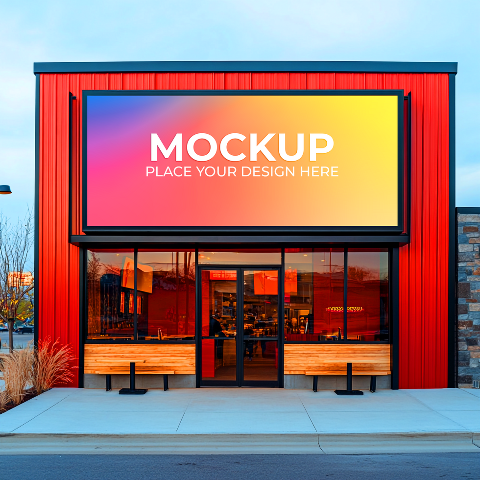 Simple and Clean Retail Storefront Mockup for Business Growth psd
