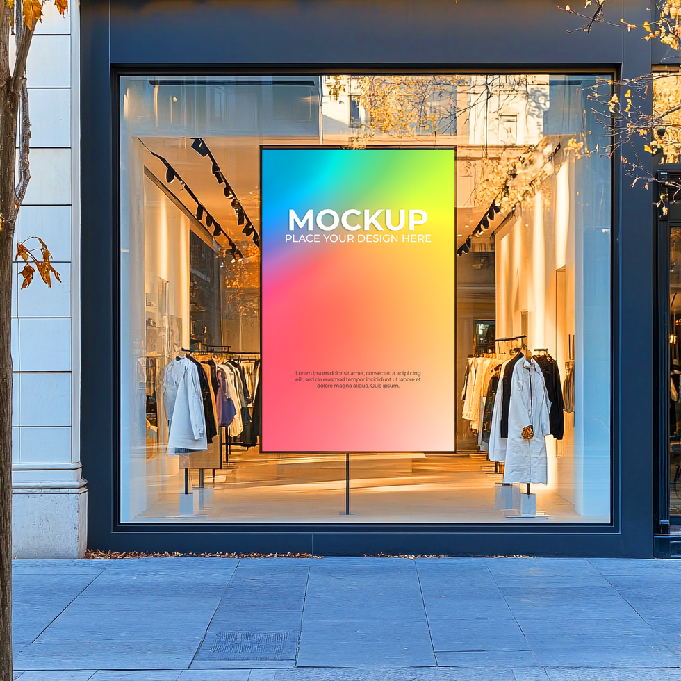 Minimal Business Storefront Mockup for Entrepreneurs psd