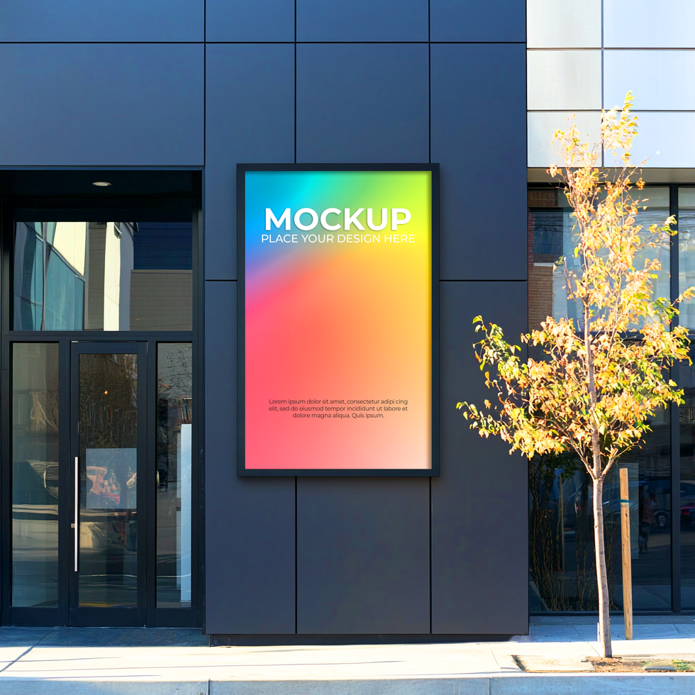 Luxury Street Shopfront Mockup for Elegant Advertising psd