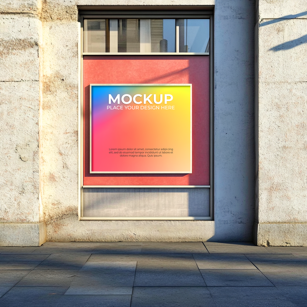 Minimalist Business Storefront Mockup for Outdoor Visibility psd