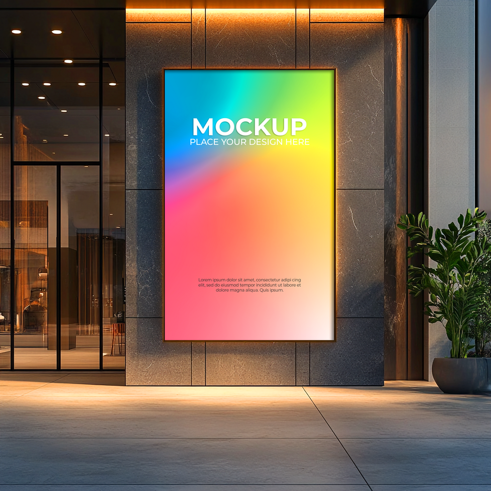 Realistic Storefront Mockup for Digital and Print Promotions psd