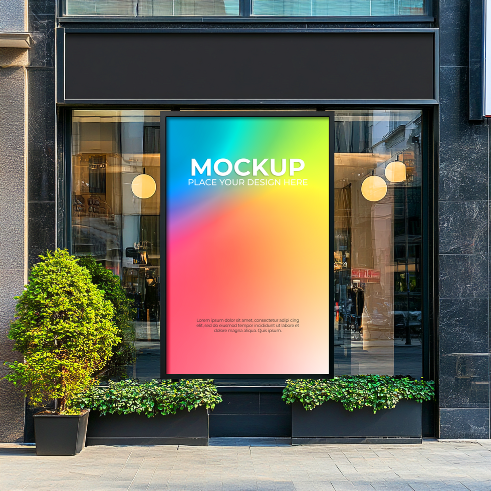 Corporate Storefront Mockup for Business Advertisement Display psd