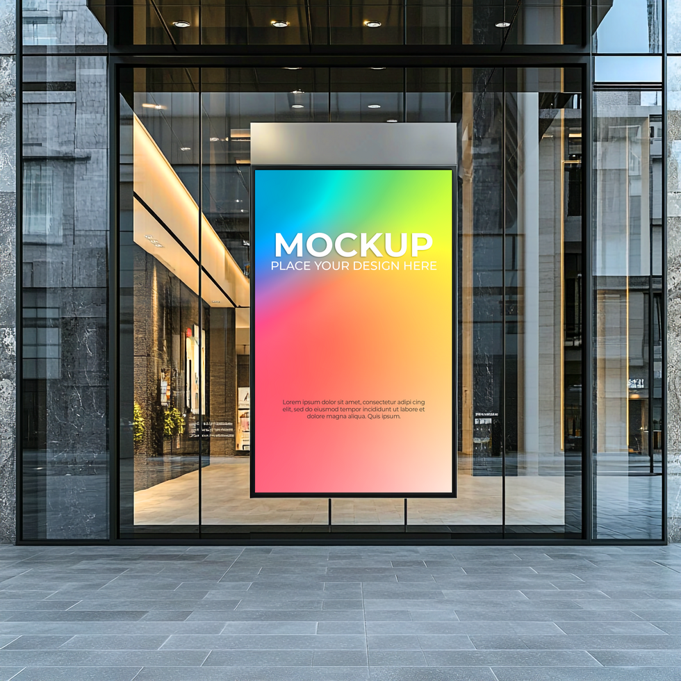Simple and Clean Storefront Mockup for Retail Branding psd