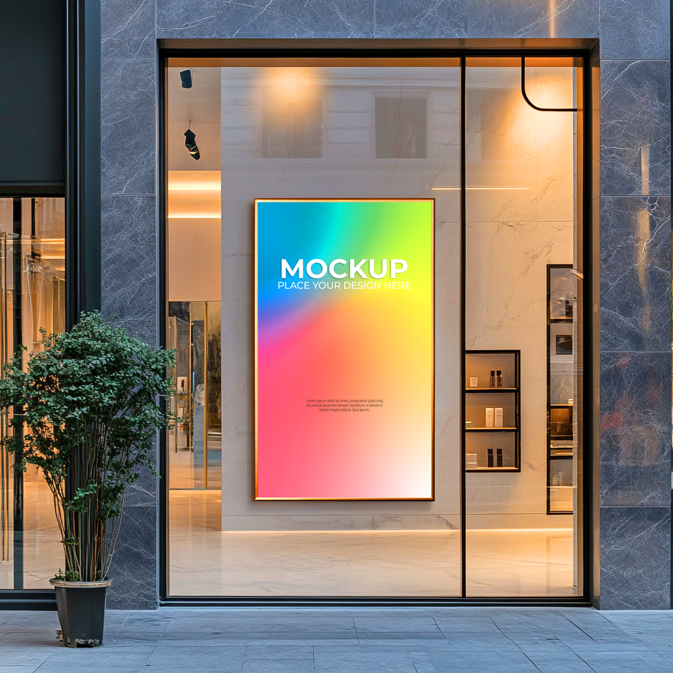 Street-Level Storefront Mockup for Advertising and Promotions psd