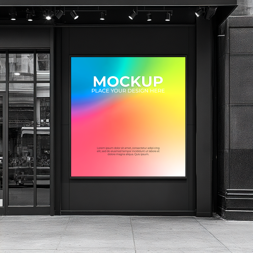 Modern Blank Storefront Mockup for Business Identity Display psd