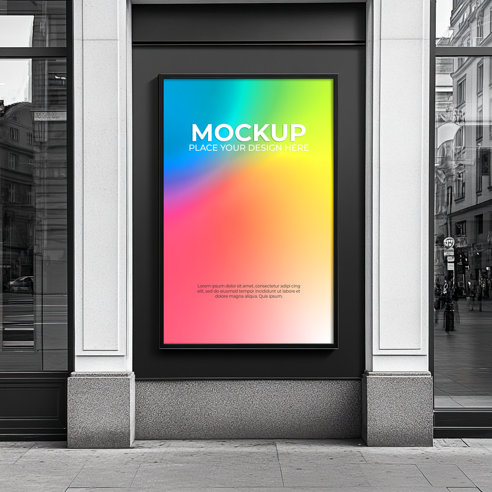 Customizable Storefront Mockup for Business and Marketing psd
