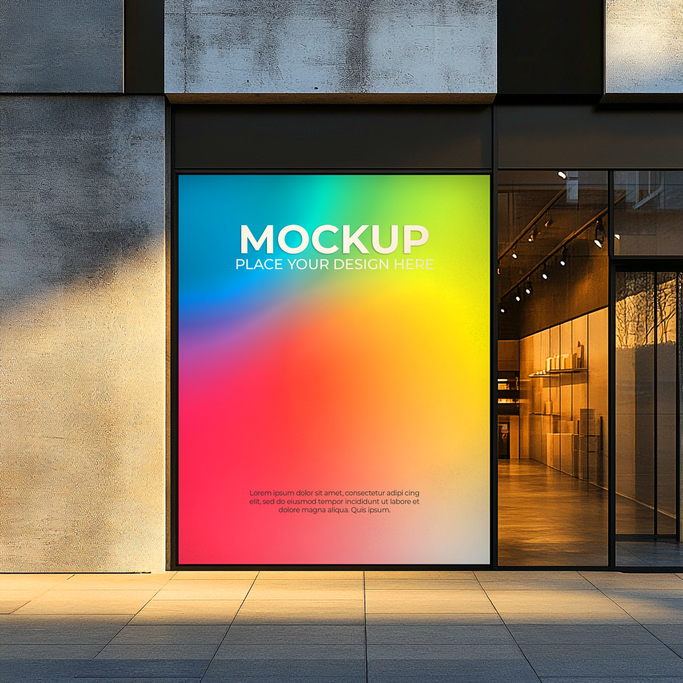 Sleek Business Storefront Mockup for Outdoor Marketing psd
