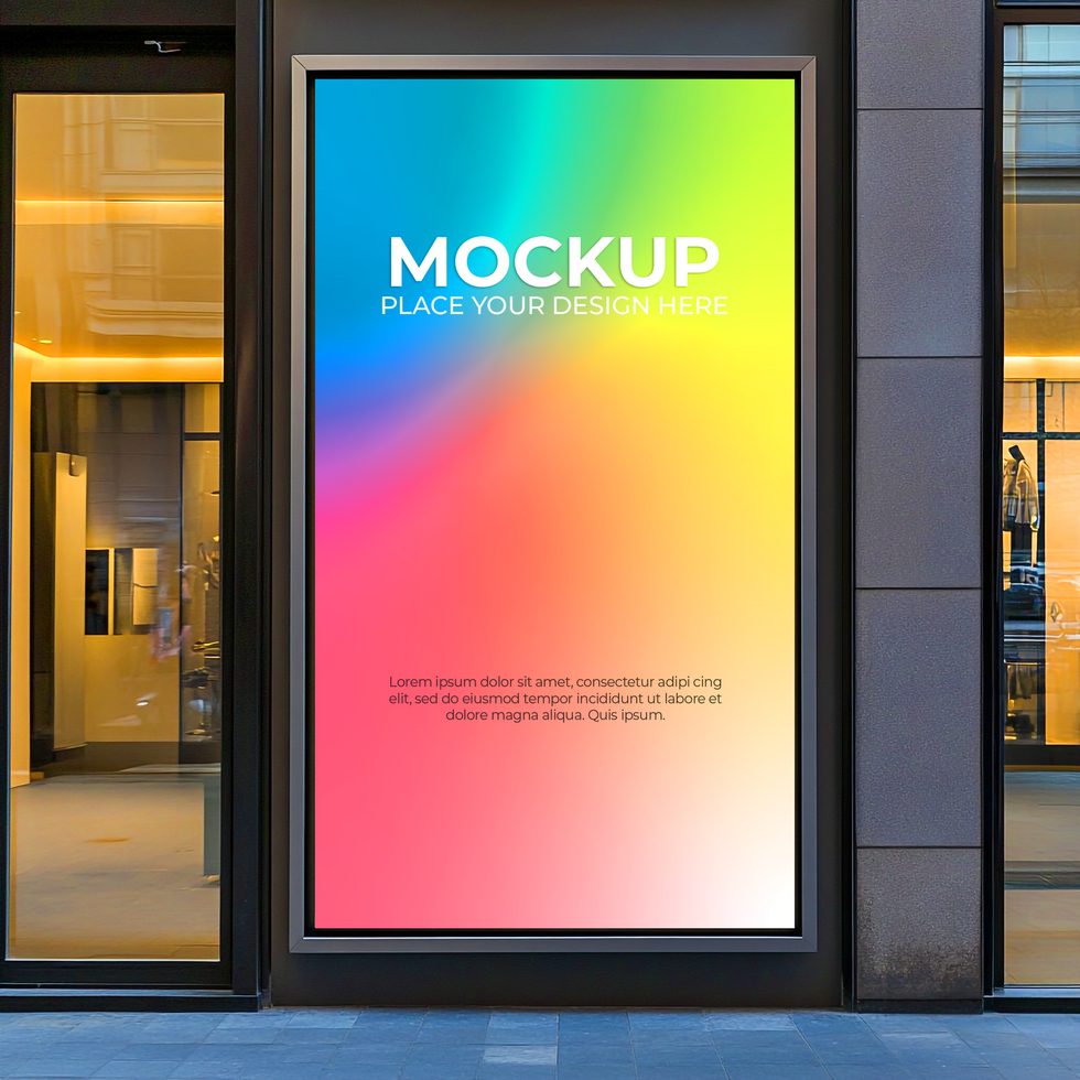 Customizable Storefront Mockup for Branding and Signage psd