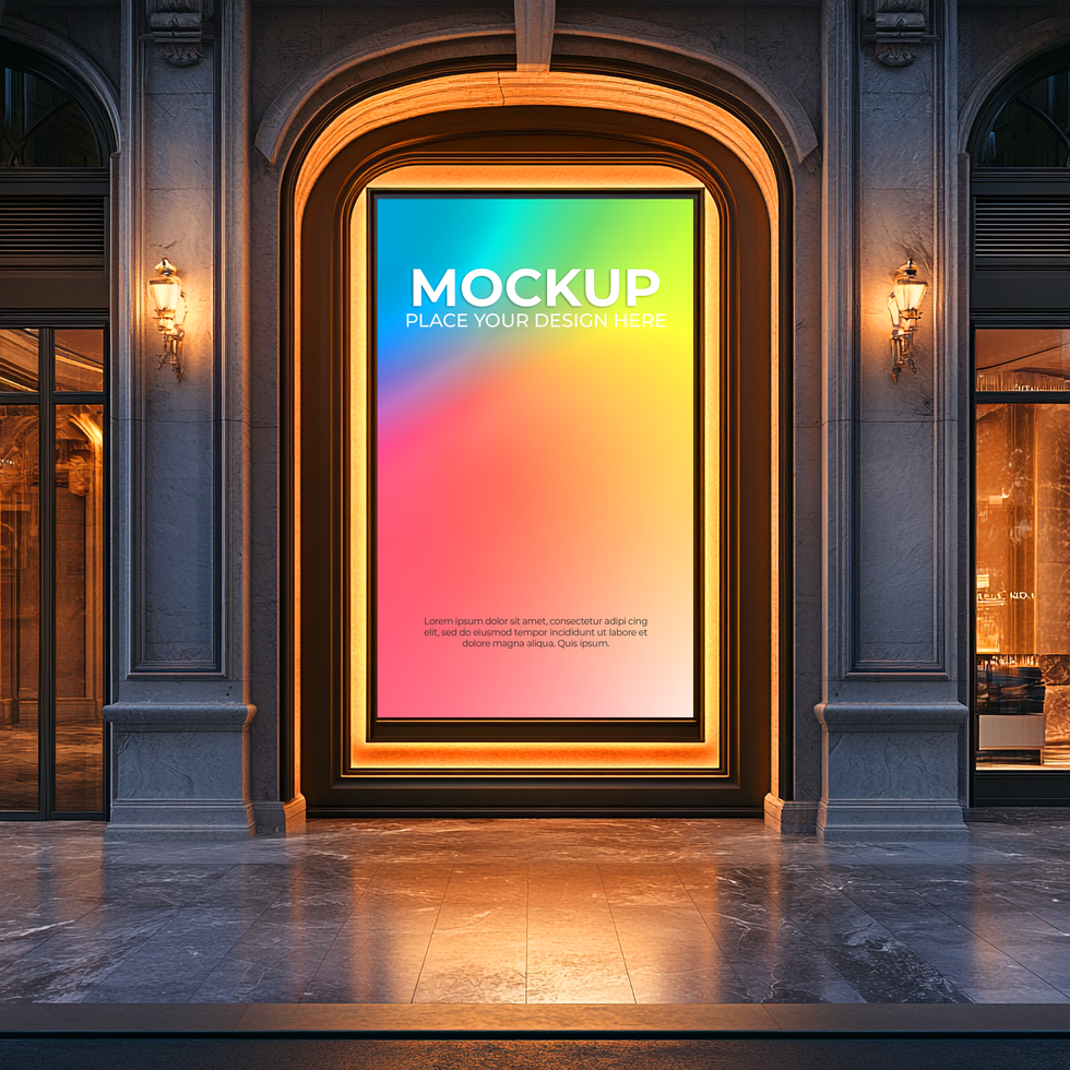 Urban Minimal Storefront Mockup for Marketing Use psd
