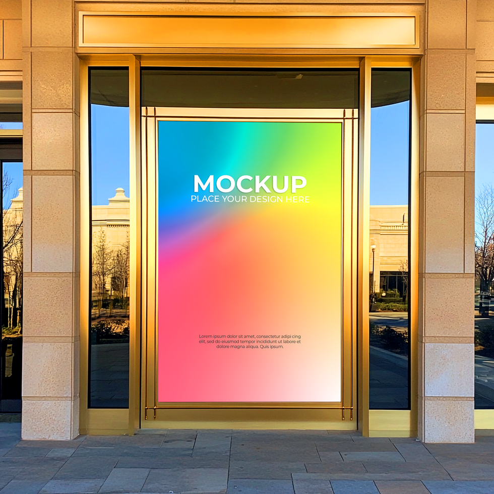 Minimalist Storefront Display Mockup for Advertising psd