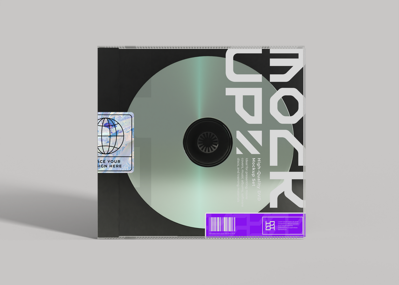 Transparent CD Sleeve Mockup for Custom Branding psd