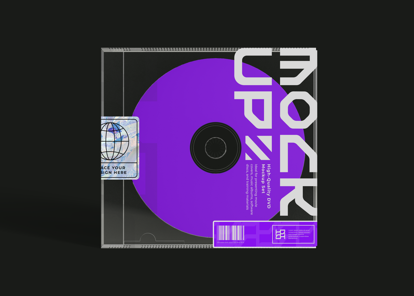 CD Cover Mockup for Retro Branding psd
