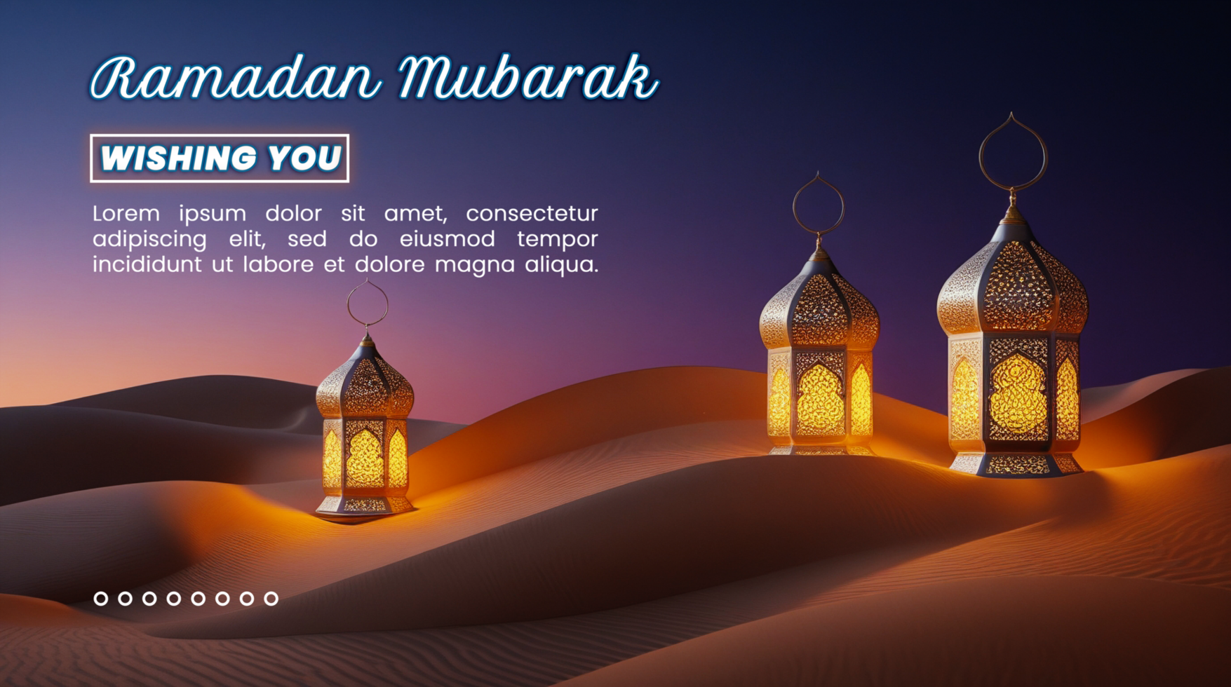 Decorative lantern lamp with a graceful ramadan lantern in an islamic background for eid mubarak psd