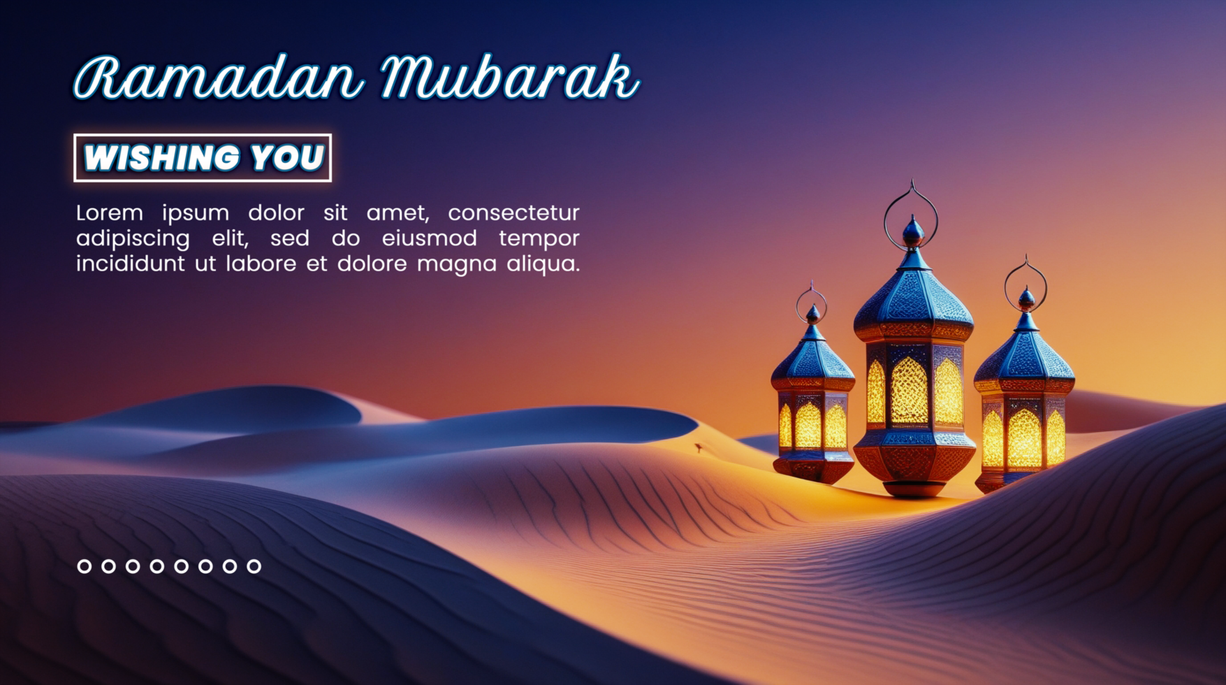 Mesmerizing lantern lamp with an enchanting ramadan lantern in an islamic background for eid mubarak psd