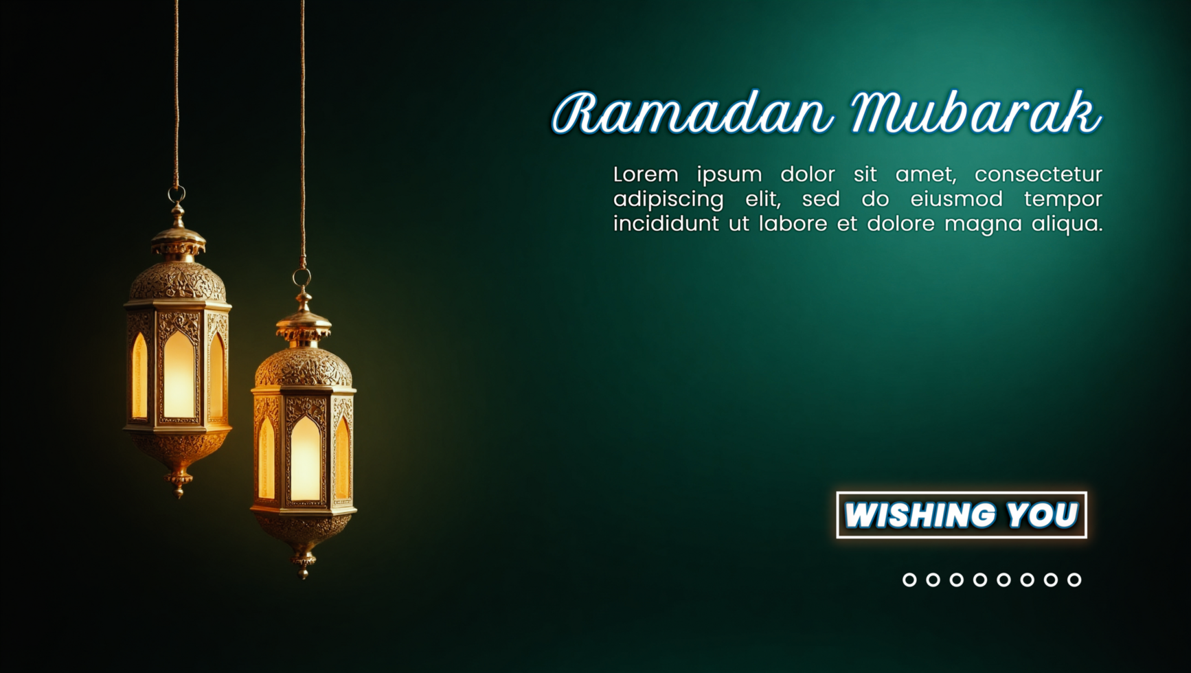 Exquisite lantern lamp with a rich ramadan lantern in an islamic background for eid mubarak night psd