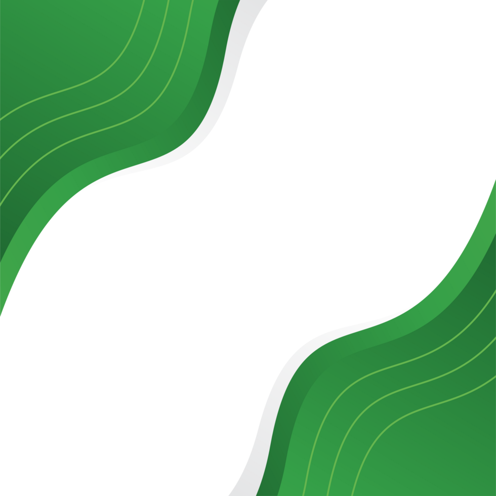 green frame wavy abstract png