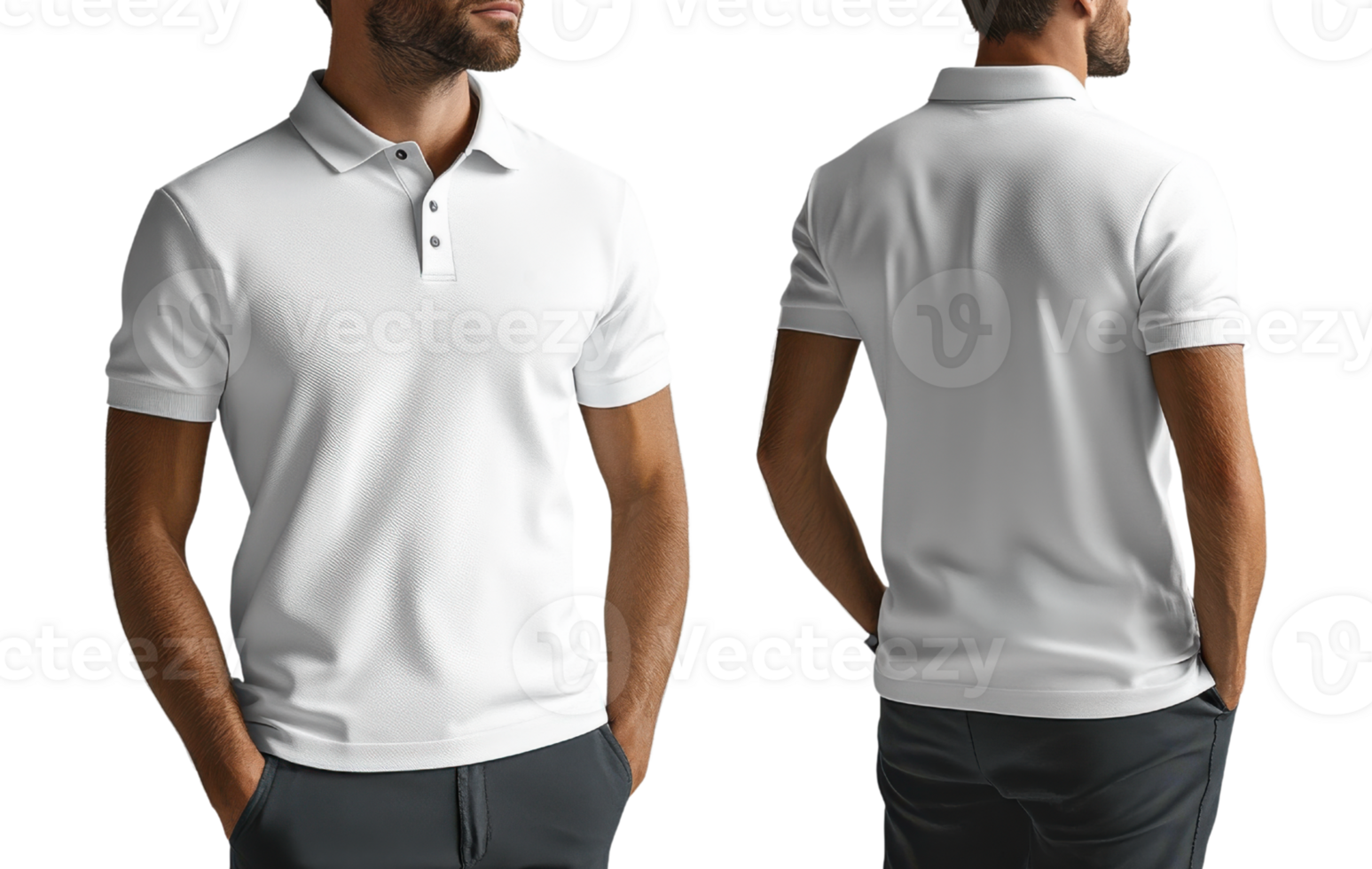 stylish white polo shirt for men, featuring classic design and short sleeves, perfect for casual or semi formal occasions png