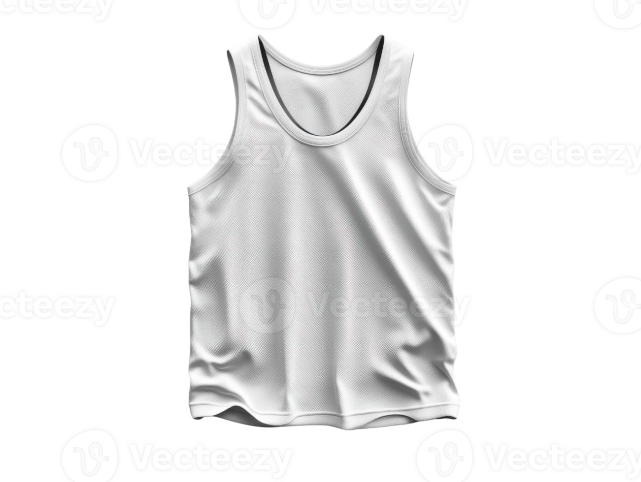 plain white tank top made of breathable fabric, perfect for casual wear or workouts png
