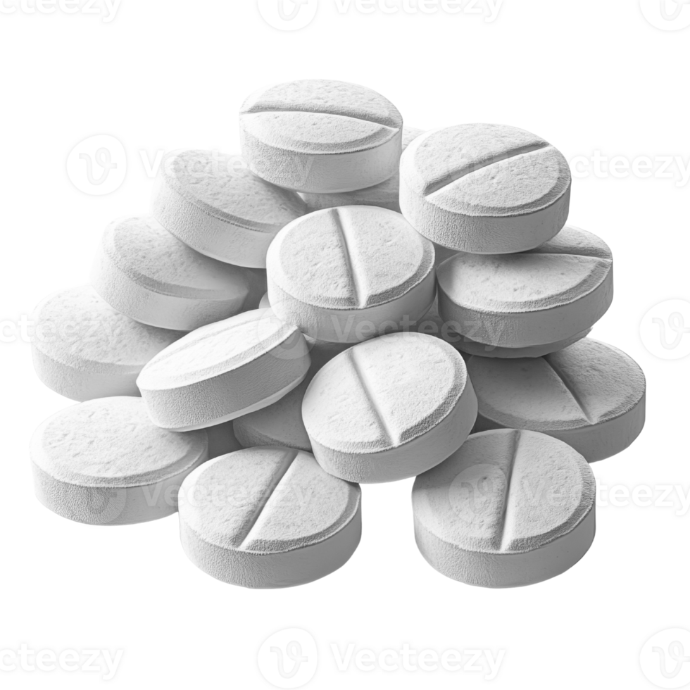 White round tablets stacked in pile, symbolizing health and wellness png
