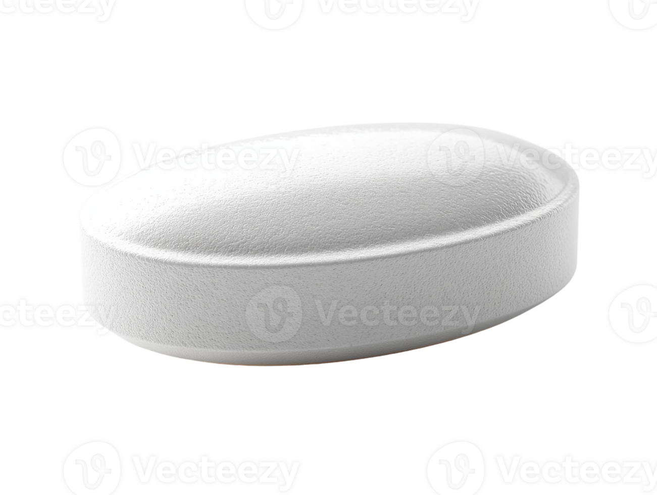 smooth, oval white tablet on plain background, ideal for health related themes png
