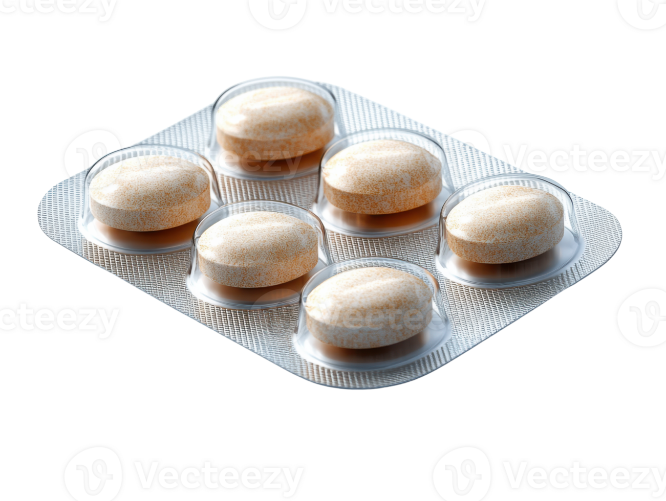 Medical tablets in blister pack, showcasing clean and modern design png