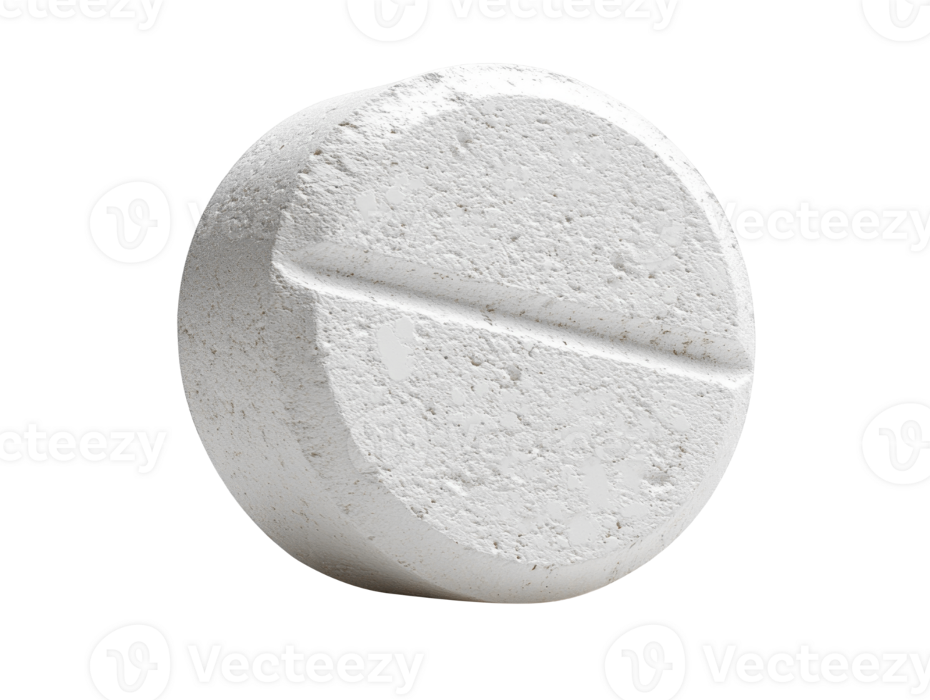 White round pill with split line, representing medication or supplement png