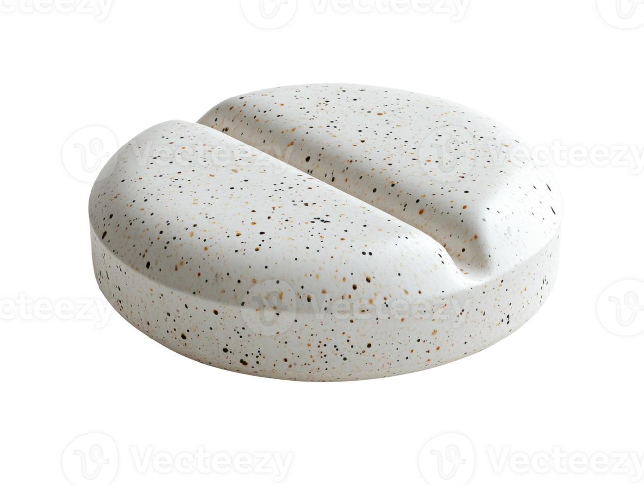 modern, round decorative object with speckled white surface, ideal for contemporary decor png