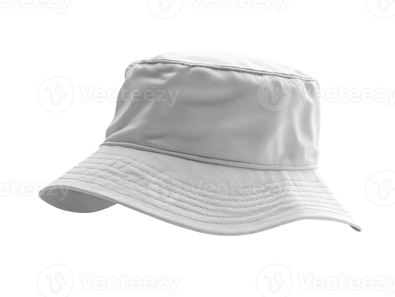 stylish white bucket hat template made of soft fabric, perfect for sunny days png