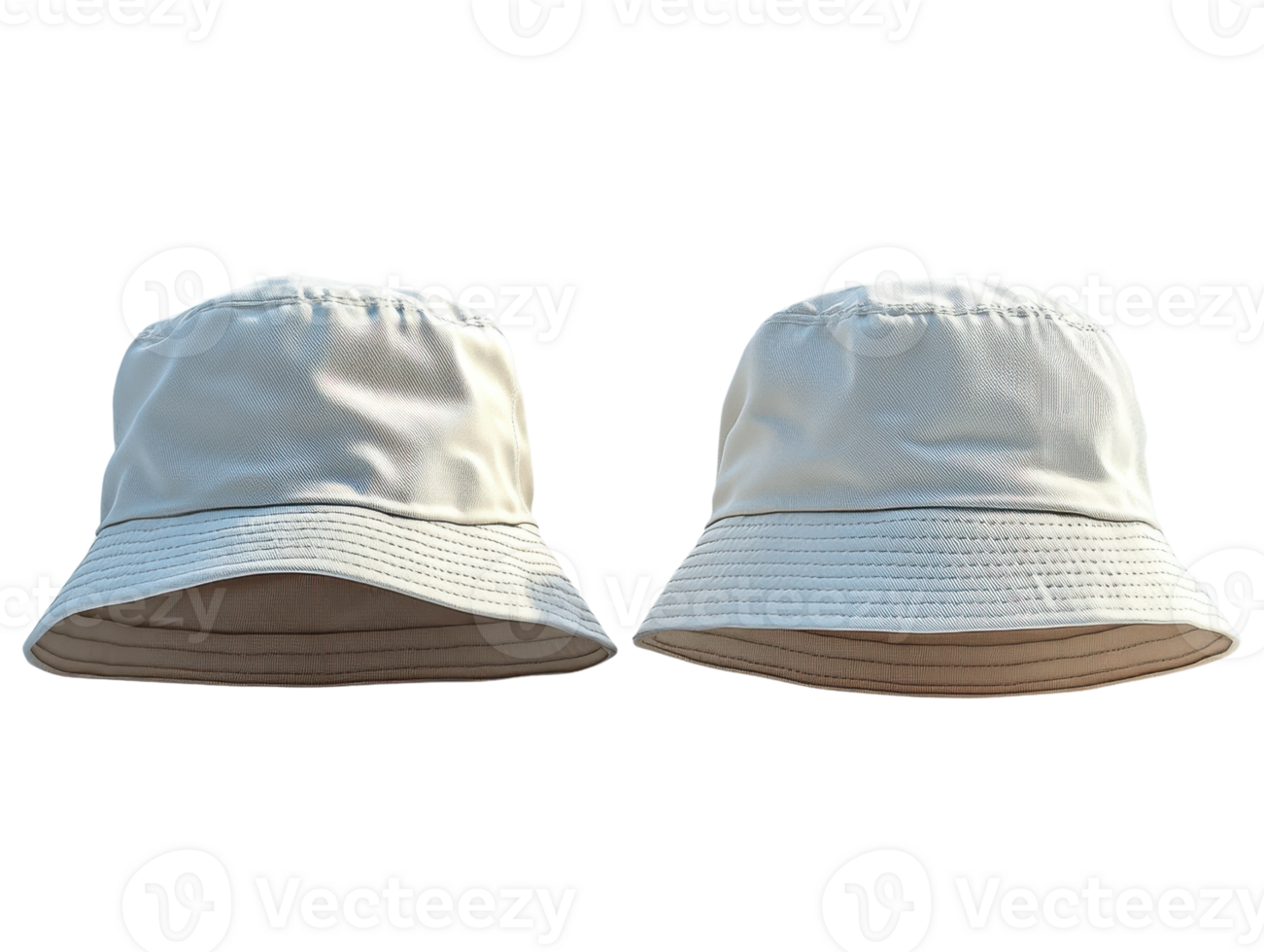 Lightweight bucket hats in white, perfect for sunny days and outdoor activities png